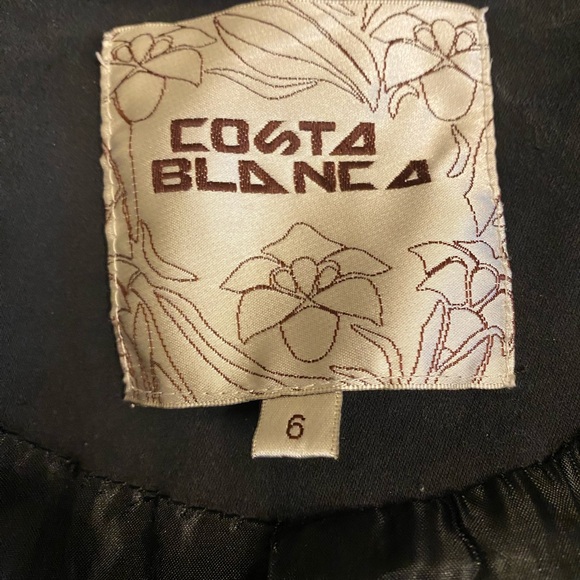Costa Blanca Black Coat / Jacket - Sz 6 - GUC - Picture 2 of 3